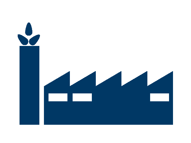 large dark blue industrial icon